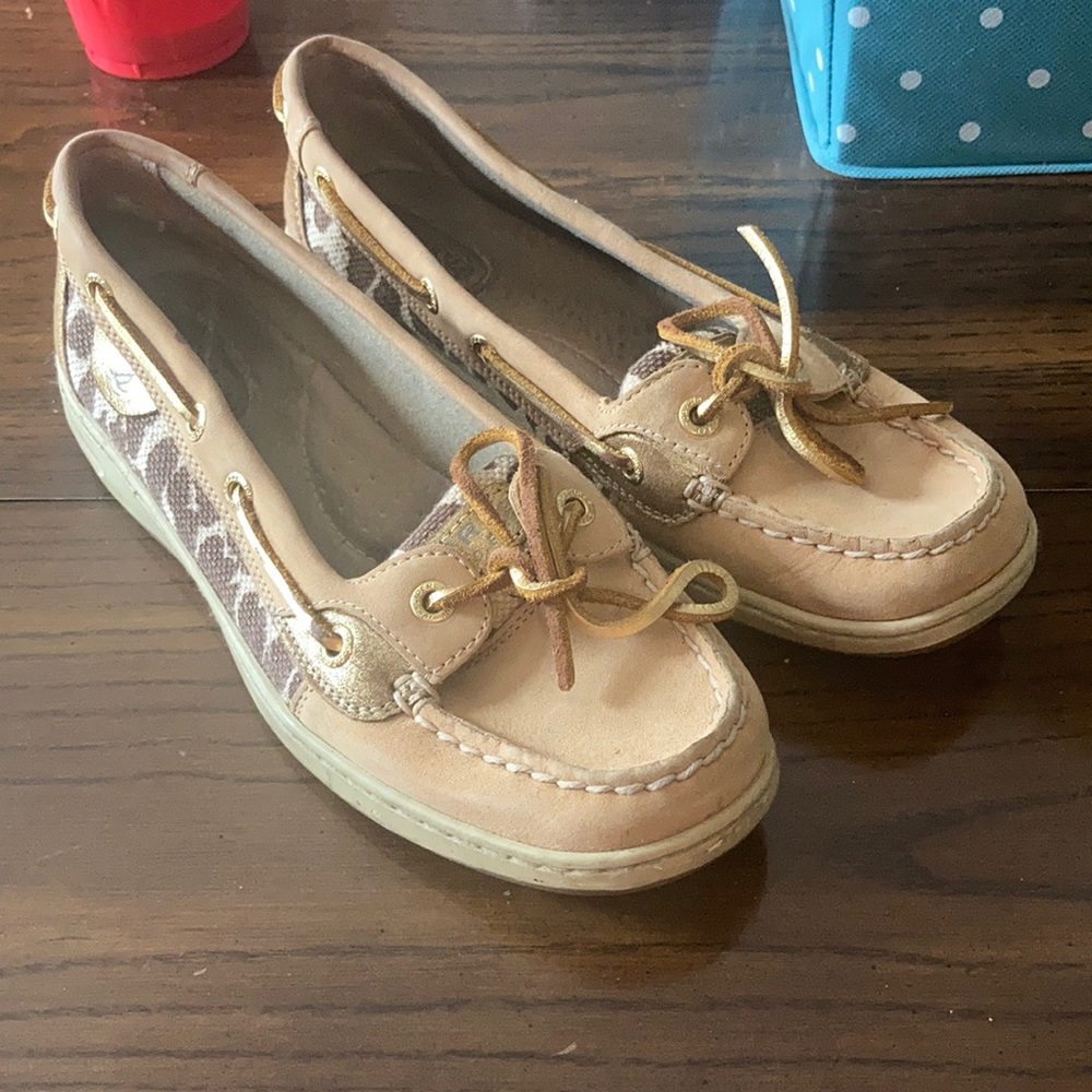 Cheetah print sperrys